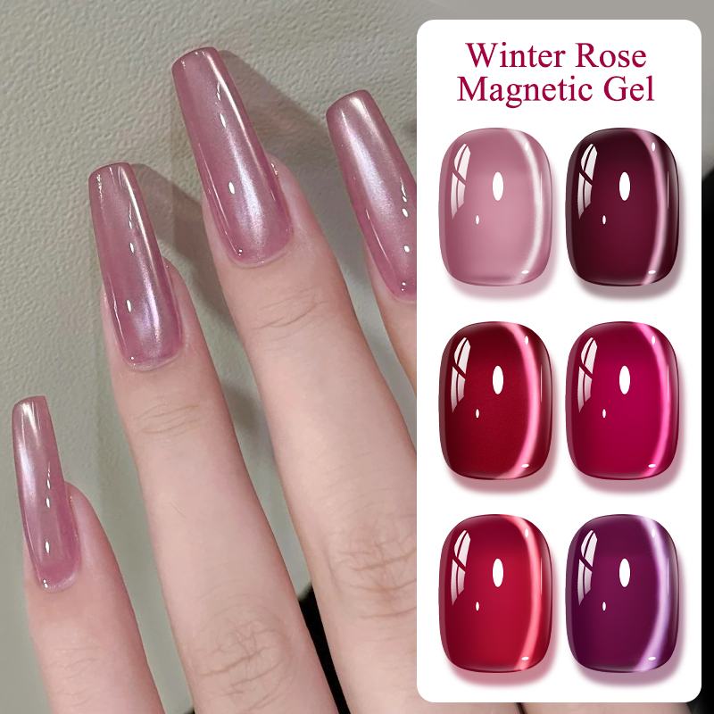 Resin Art Of Rose - Smalto per unghie gel magnetico rosa