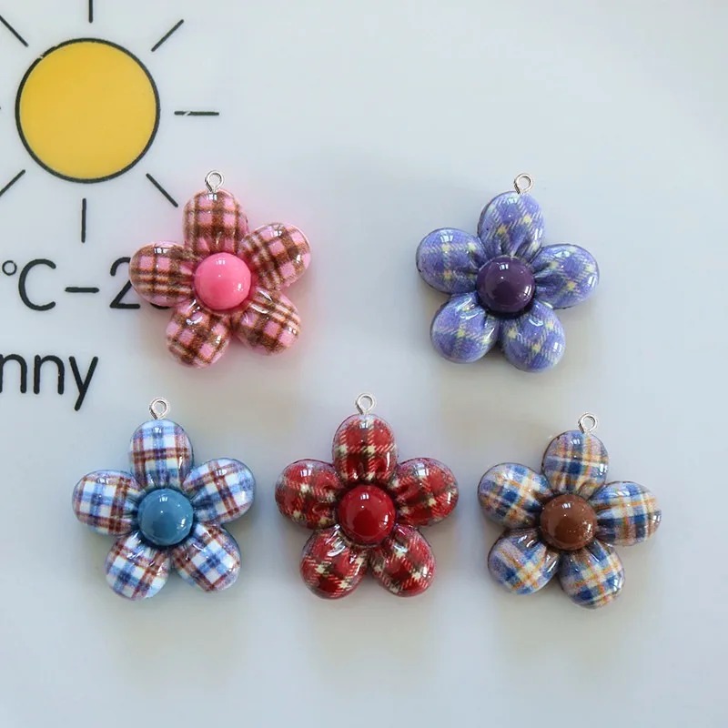 Resin Art With Flowers - 10 Pezzi Ciondolo in Resina a
