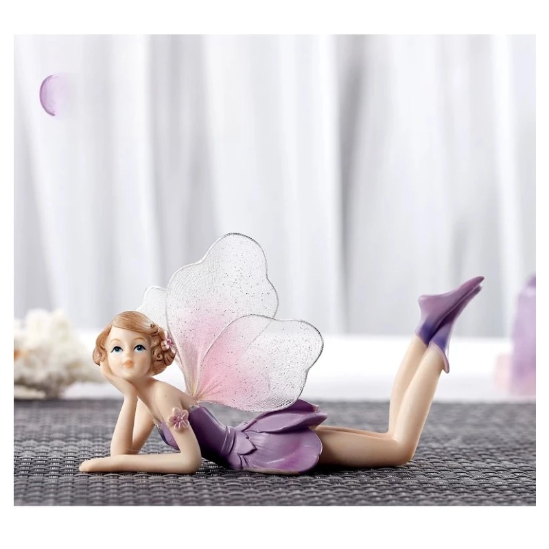 Resin Art Decoration Items - Statuetta Miniatura Fata dei Fiori, Bellissima