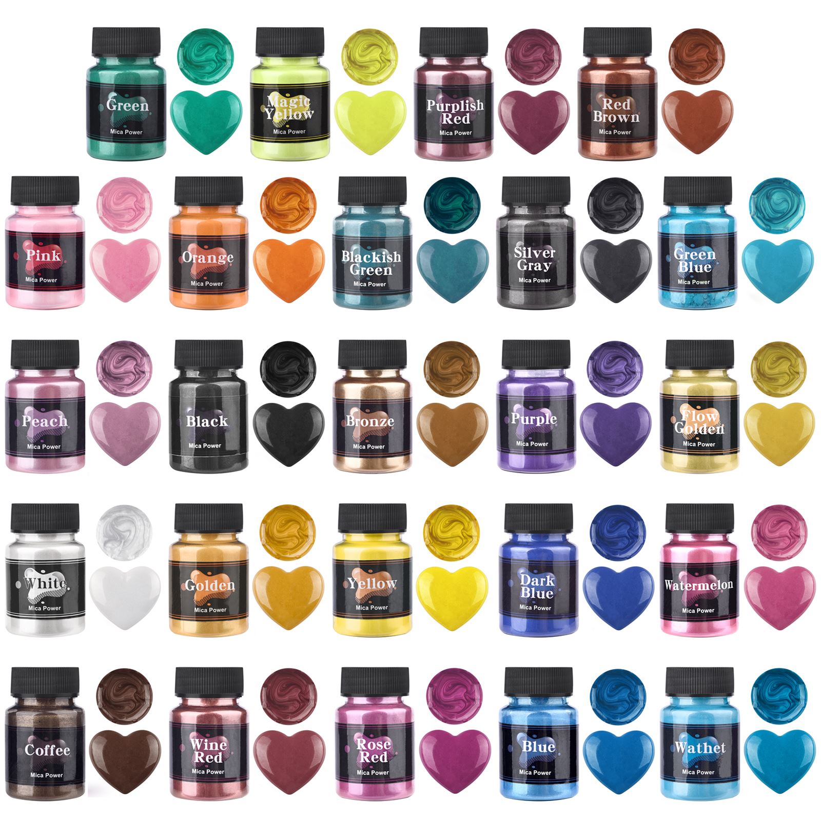 Pearl Powder Resin - 50ml 24 colori resina perla polvere