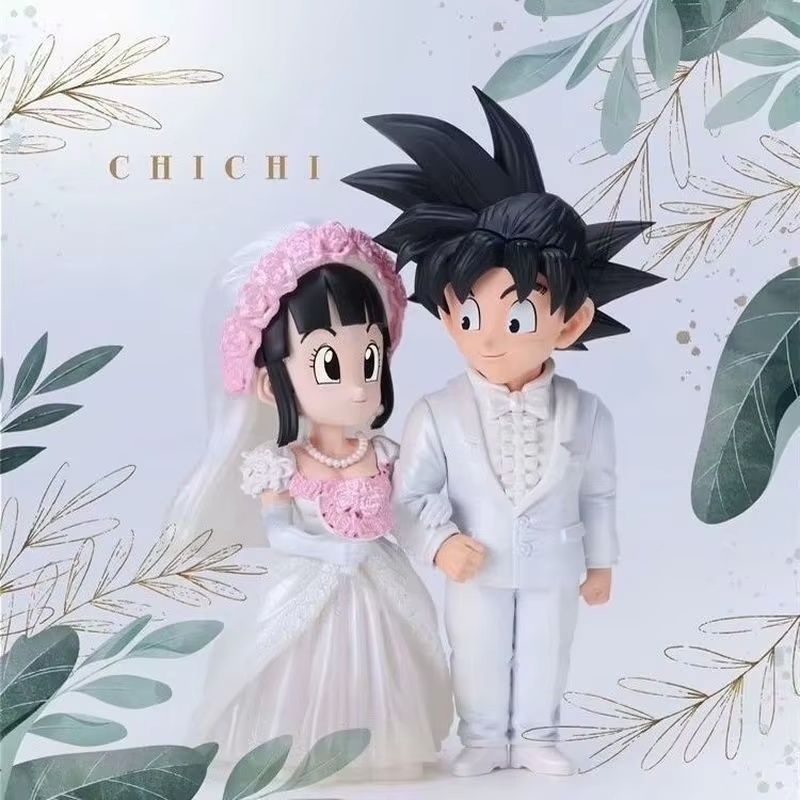 Resin Art Dragon Ball Z - Son Goku e Chichi Matrimonio Mariage