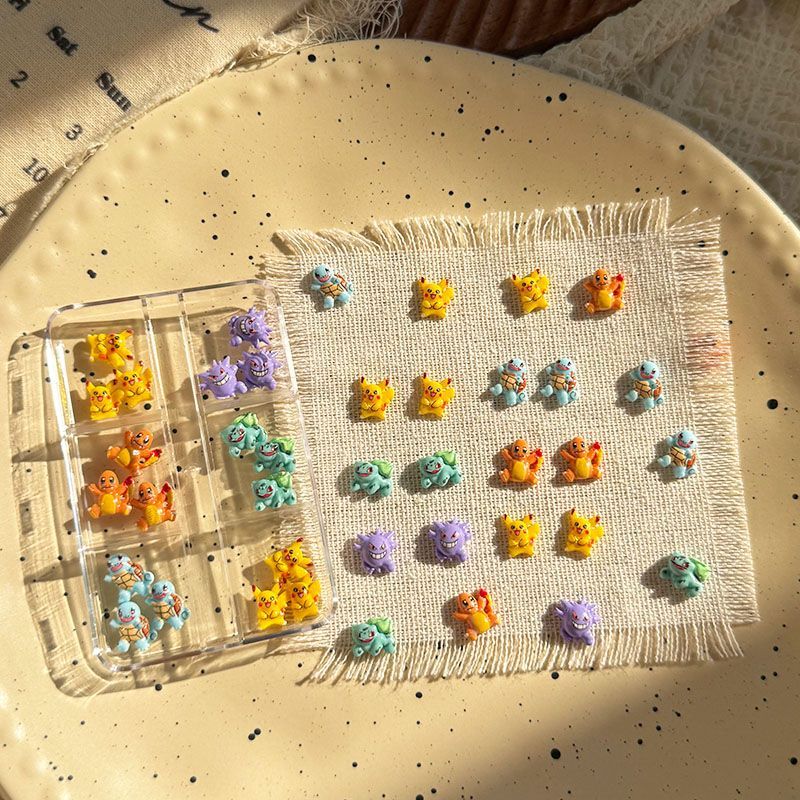Resin Art Accessories - Accessori per nail art Pokemon, graziosi