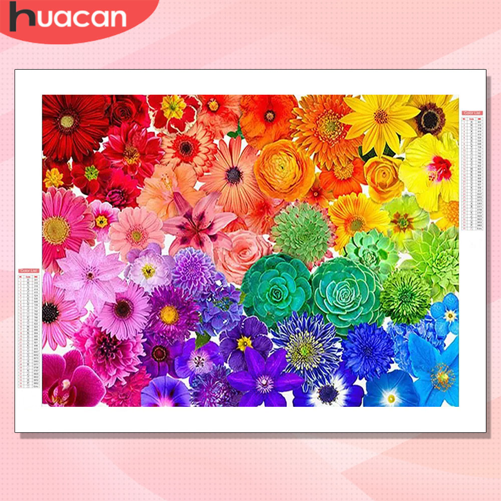 Resin Art Of Rose - Kit per Pittura Diamante HUACAN, Fiori