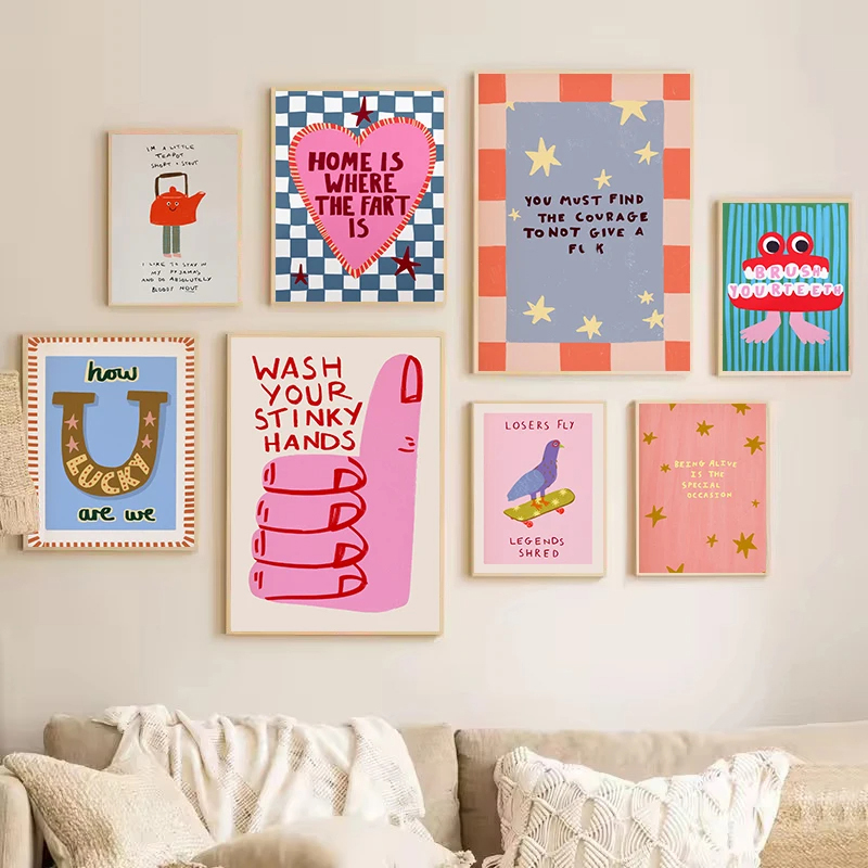 Resin Art Quote - Poster Nordico con Slogan Divertenti e
