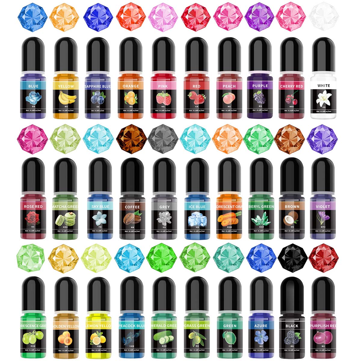 Epoxy Resin Ab - 5 ml/bottiglia di resina epossidica pigmento