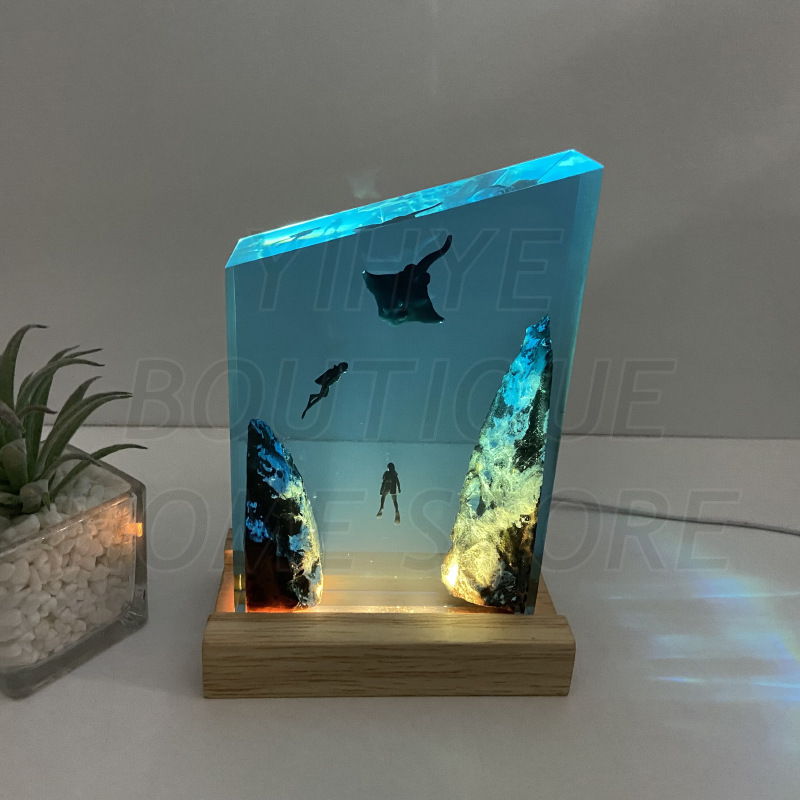 Resin Art Gift For Birthday - Pezzo d'arte in resina serie marina