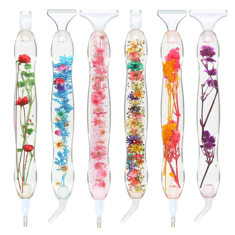 Resin Art With Flowers - Set di 1 Penna per Pittura