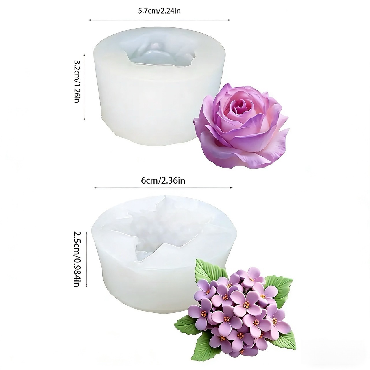 2 pezzi di stampi in silicone  - Resin Art Of Rose recensione e prezzo