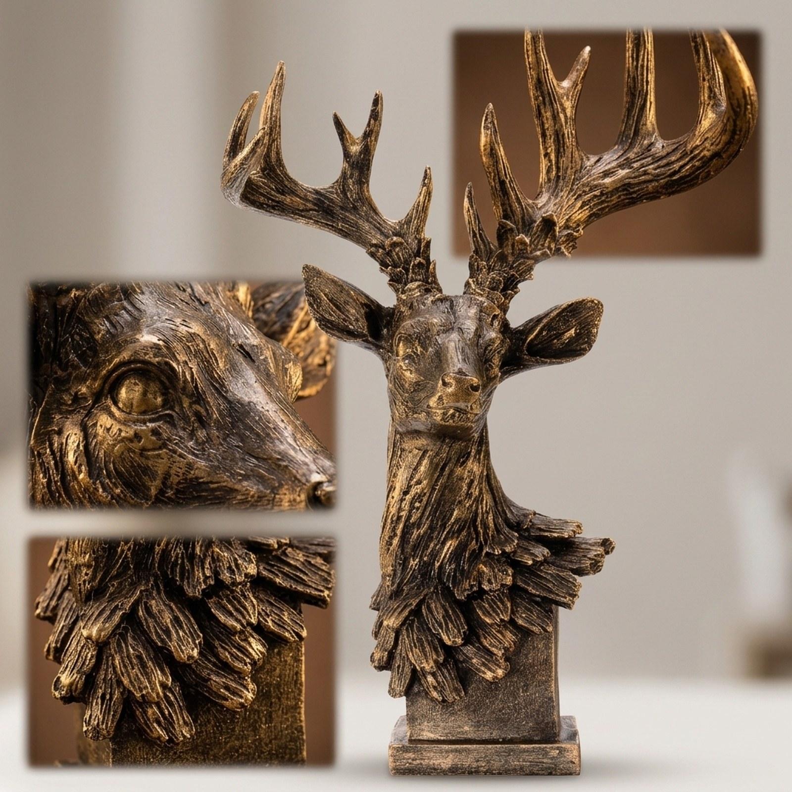 Statua di Testa di Cervo, Scul - Resin Art Gift For Birthday recensione e prezzo