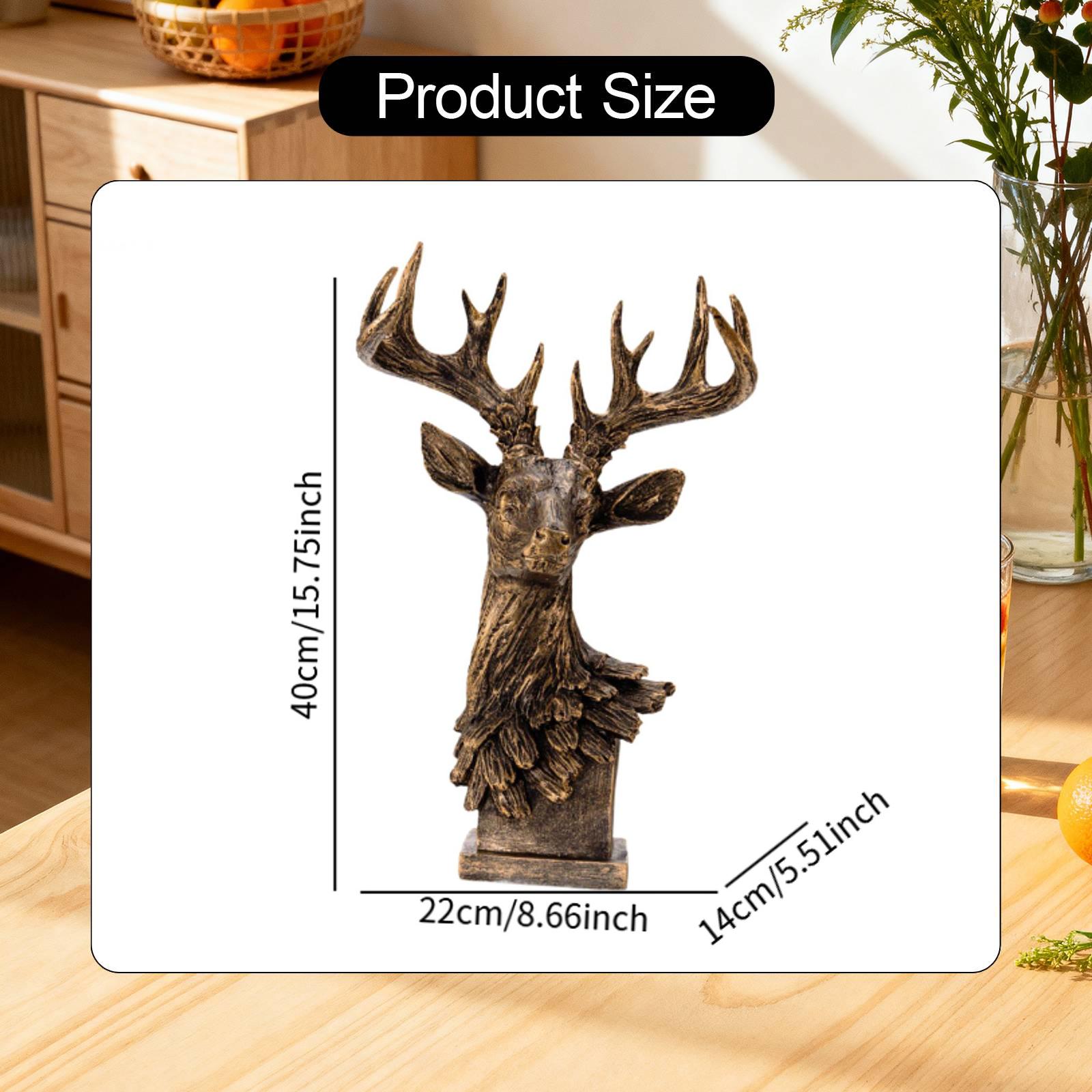 Statua di Testa di Cervo, Scul - Resin Art Gift For Birthday recensione e prezzo